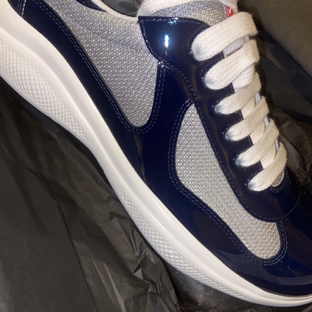 Navy blue Prada’s